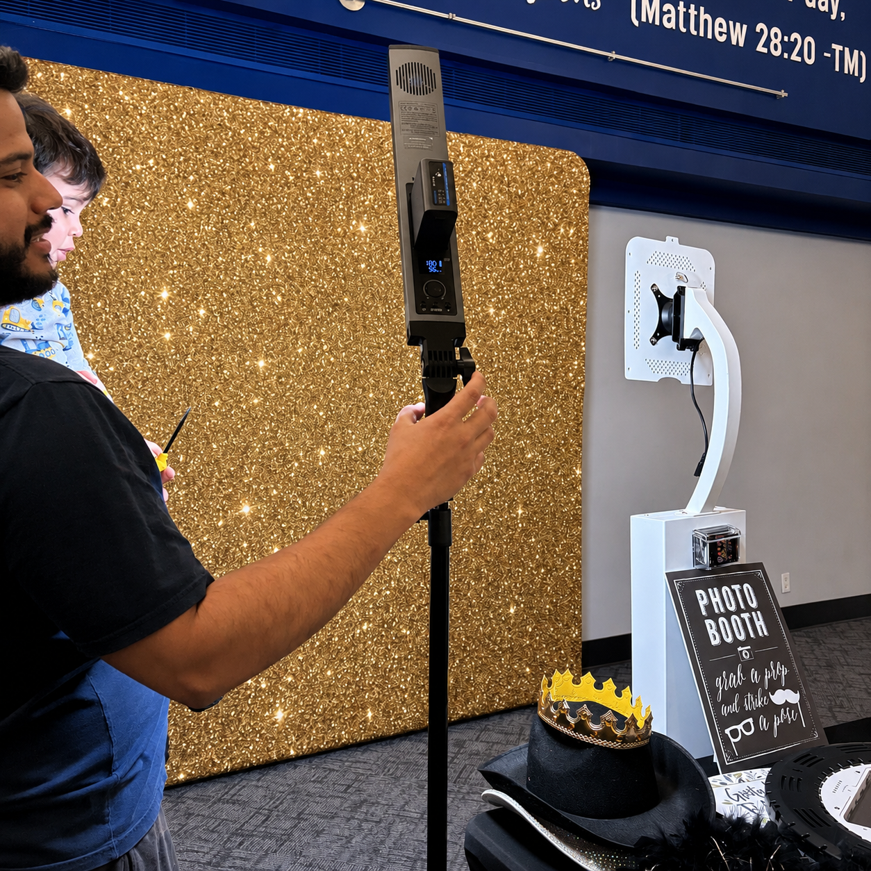 Mirror photo booth rental in action at a Luminary event